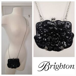 Brighton Vintage Rosalie Shine Large Patent Leather Crossbody Coin Purse